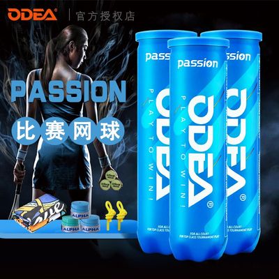 ODEA网球PASSION专业比赛球高弹耐打训练球4粒装包邮