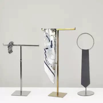 T字丝巾展示架挂包架包撑不锈钢服装店领带架子围巾架丝巾架
