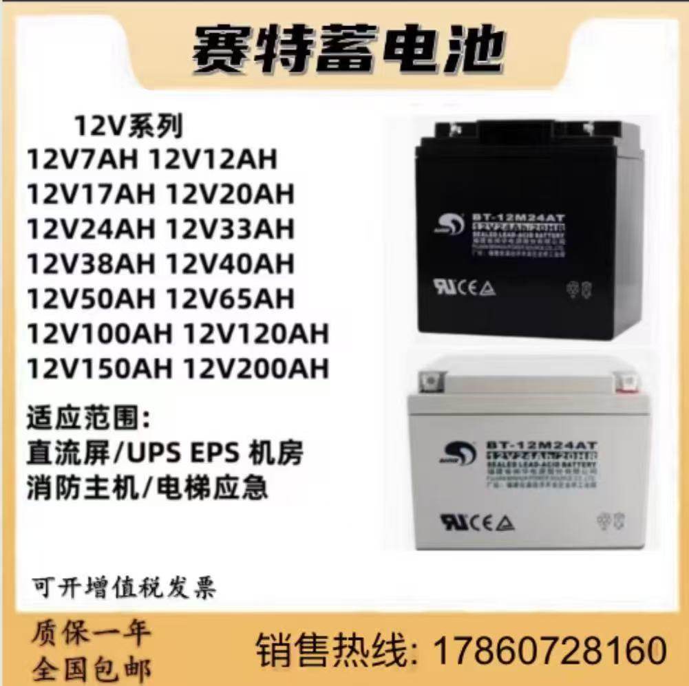 赛特蓄电池BT-12M24AT消防主机