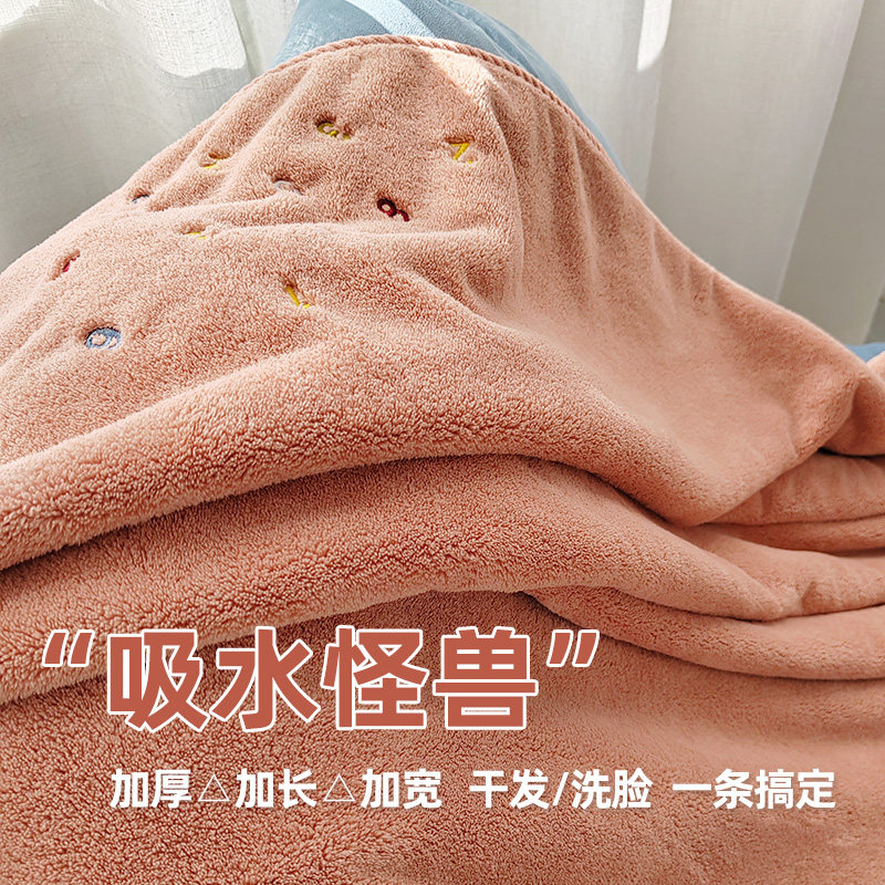 干发毛巾包头发洗头专用速干毛巾吸水擦头发不掉毛柔软加厚干发巾