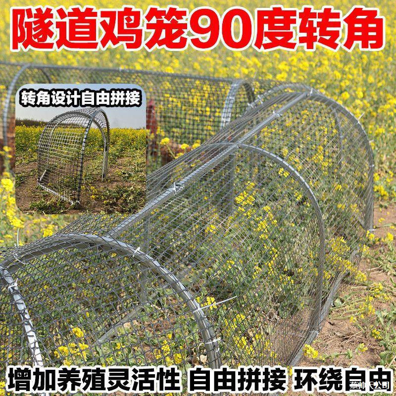 折叠鸡笼跑道新型室外散养鸡大号走地隧道养殖防黄鼠狼牛津围栏网