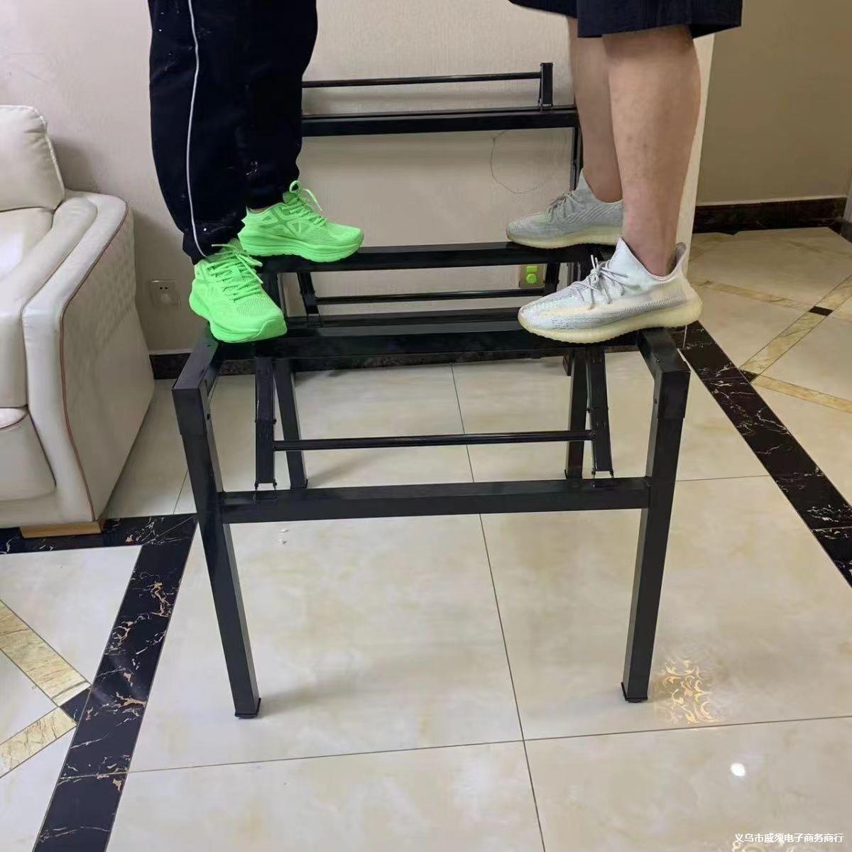 桌脚架加厚折叠桌腿火锅大圆桌架子桌架方圆桌通用简易折叠桌架