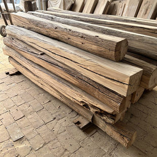 老榆木老木头旧木方防腐木实木方料木料原木旧木头凉亭立柱旧木头