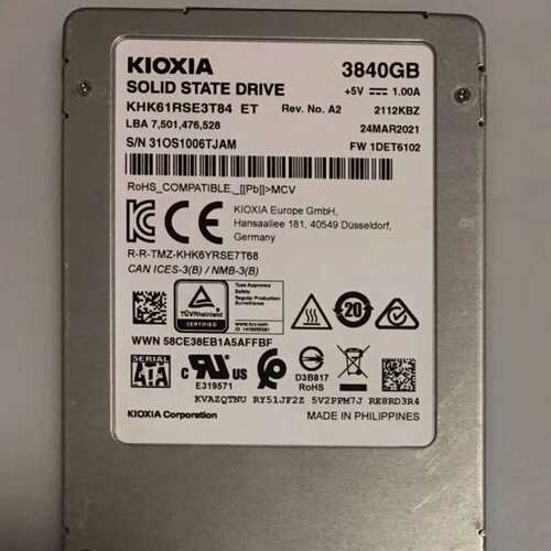 议价铠侠HK6-R 3.84T固态硬碟SSD非4T