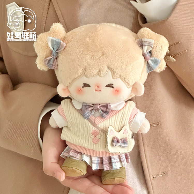 娃岛联萌棉花娃娃女娃娃衣蜜桃汽水jk裙子娃衣公仔的衣服20cm现货