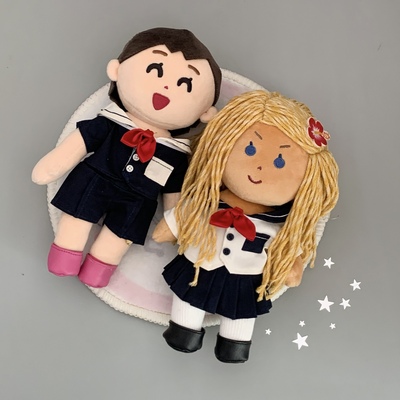 棉花娃娃20cm娃衣水手服幼稚园