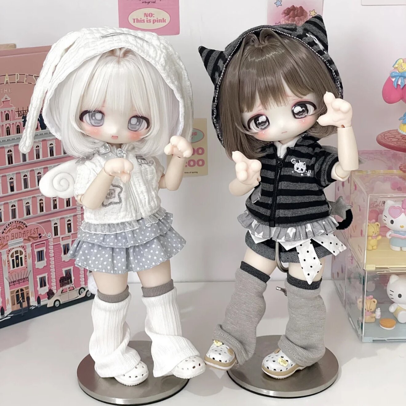 【现货】娃岛联萌x小猫冻梨三插六娃衣小六分衣服轻亚比超萌甜酷