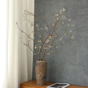 乌桕果小白果干花花束树枝树干民宿干枝干果装 饰插花侘寂风干真花