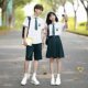 校服潮 衬衣高三套装 初中生班服学院风高中学生长裙夏天韩版 JK短袖