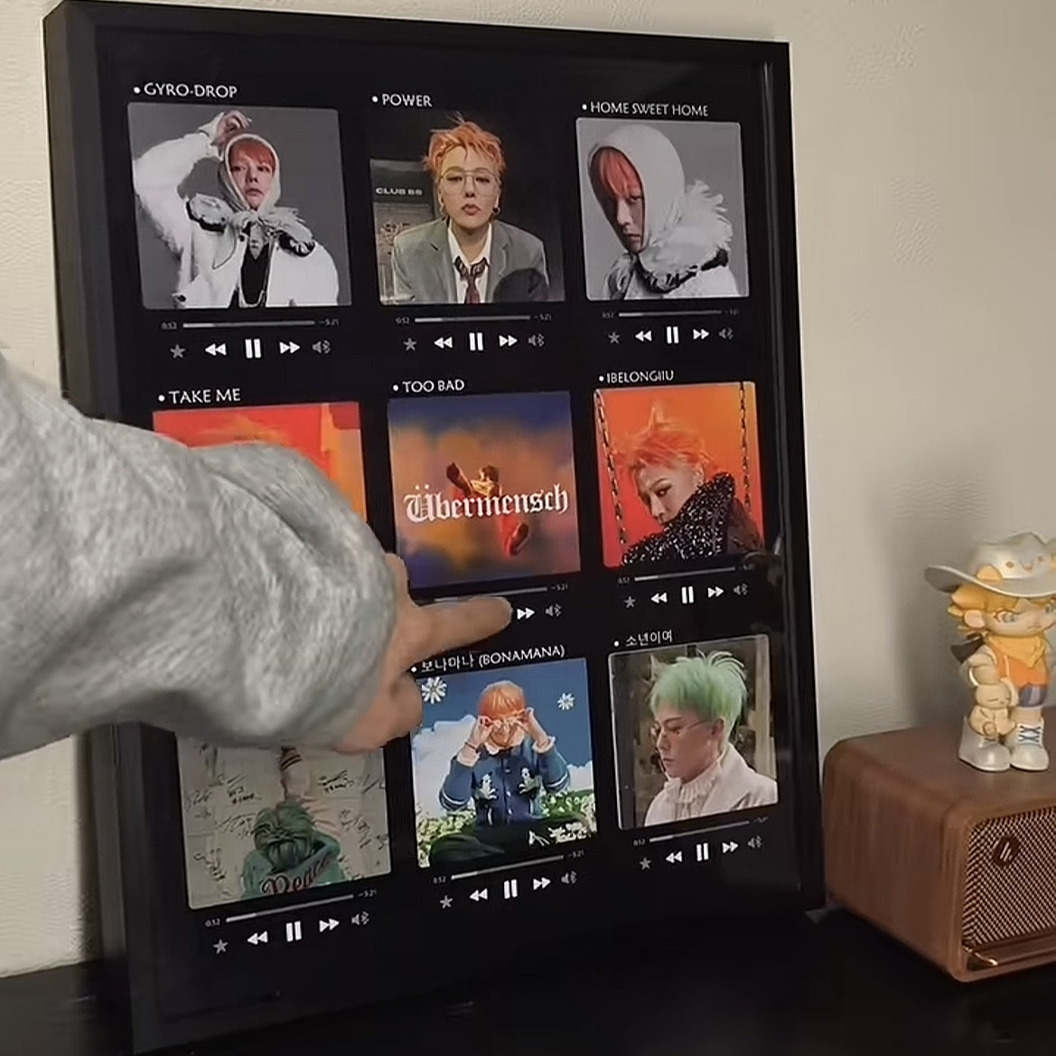 权志龙专辑音乐相框蓝牙音响