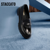 思加图官方Ruby露比厚底乐福鞋 女真皮软底不累脚9UL14CA5