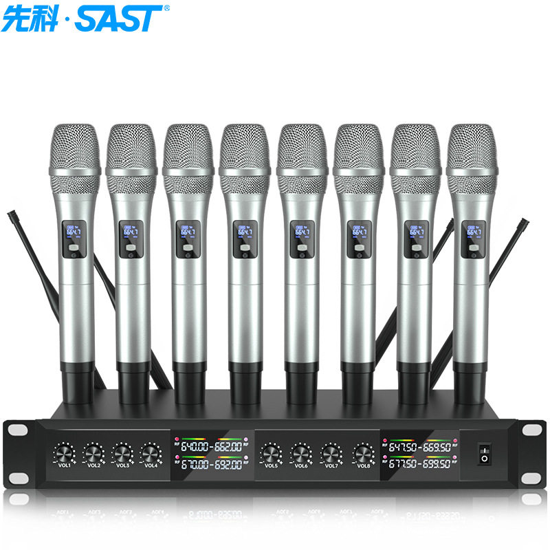 U段一拖八无线会议话筒1拖8鹅颈一拖四耳麦克风领夹头戴演出话筒