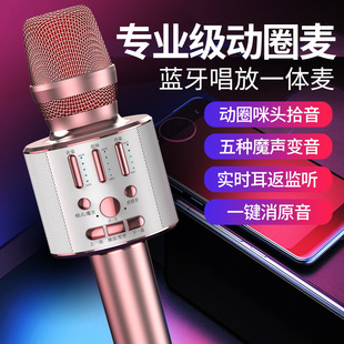 A9无线蓝牙话筒音响一体麦克风高品质k歌动圈麦KTV唱歌全名神器