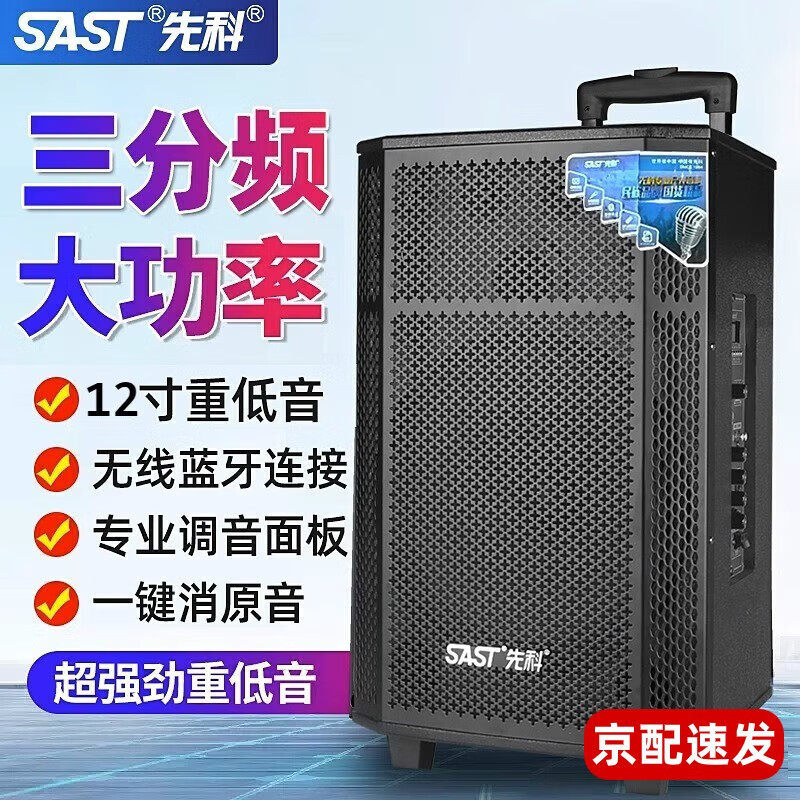先科（SAST）广场舞音响户外演出k歌音箱移动手提拉杆蓝牙店铺大