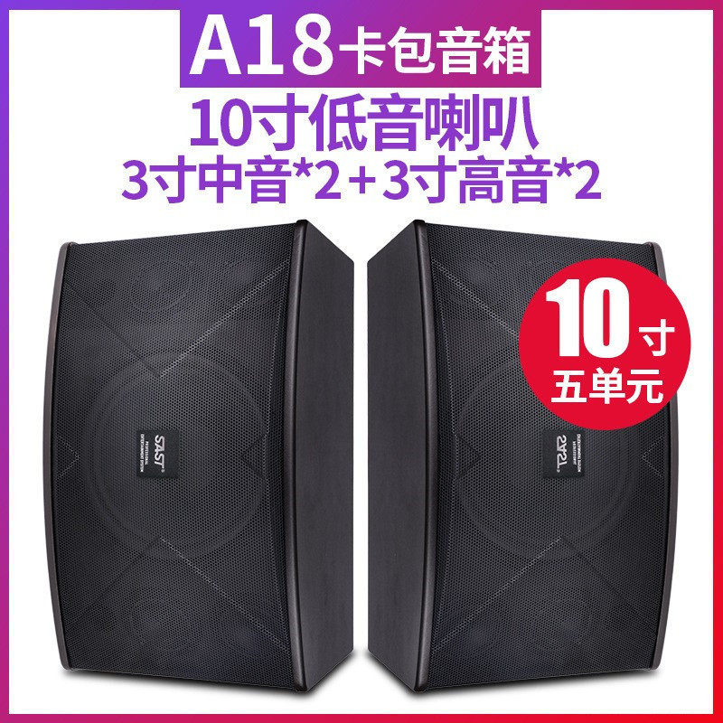 先科十四单元家用KTV专业会议10寸卡包音箱壁挂HIFI唱歌无源音响