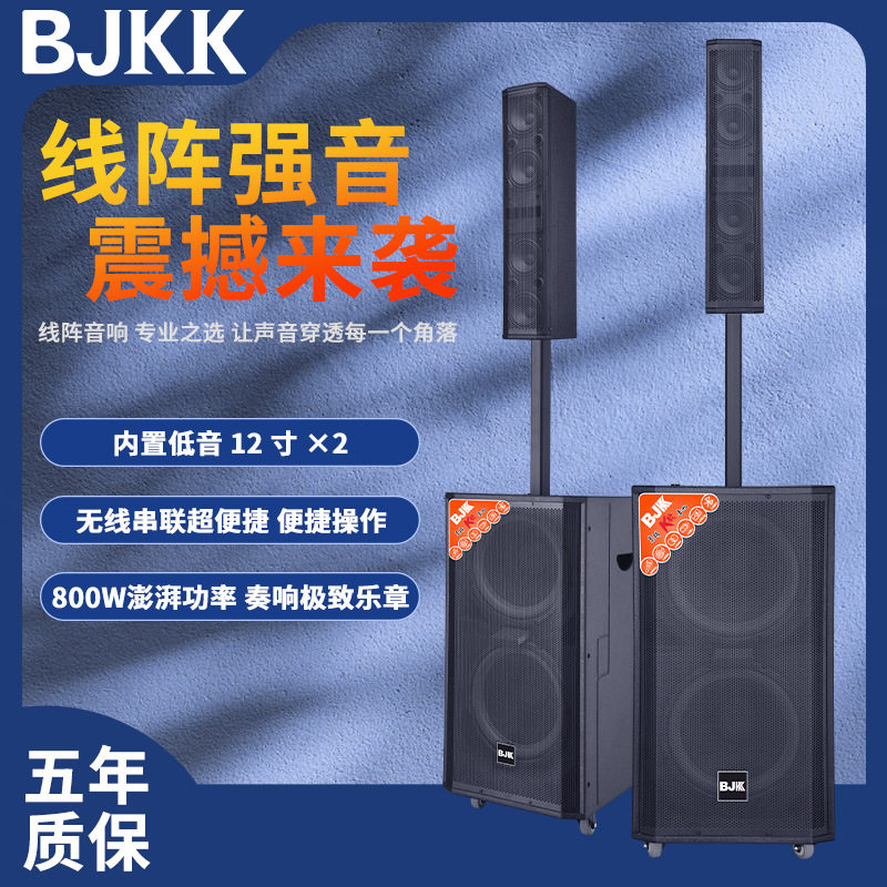 户外音响双12寸大功率舞台婚庆演出重低音蓝牙广场舞音箱大音量