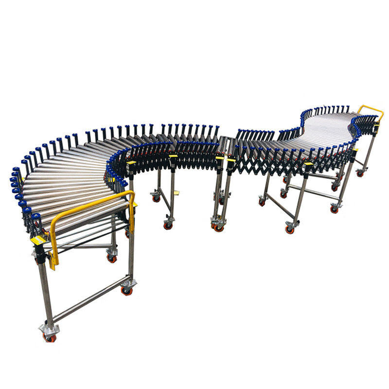 无动力卸货神器卸车搬运不锈钢滚筒输线卸货滑道500宽（mm）一米