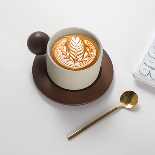 中古风陶瓷咖啡杯设计感小众高档精致高颜值女士个人专用杯子套装