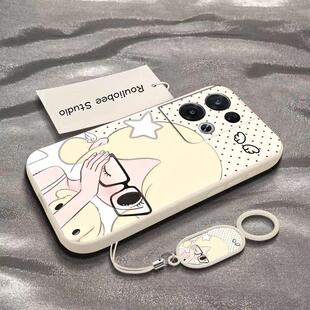 ins风野上有秋泡泡心适用OPPOReno8Pro手机壳PGAM10全包硅胶女