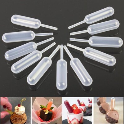 50 Pcs/pack Ice Cream Jelly Milkshake Droppers Straw Dropper