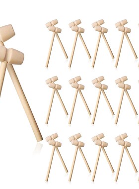 32 Pcs Mini Wooden Hammers Wood Crab Lobster Mallets Hardwoo