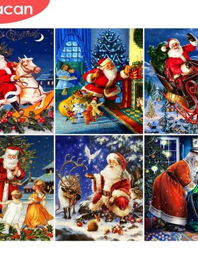 HACAN PAINt BY NumBer CHrIStmAS DIY PICtureS BY NumBerS SANt