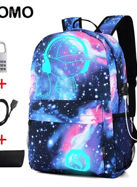 DIOMO Cool Luminous School Bags for Boys and Girls Backpack
