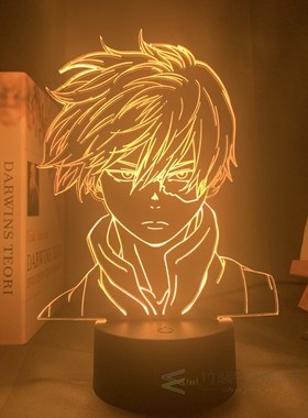 Anime My Hero Academia Shoto Todoroki Face Design Led Night