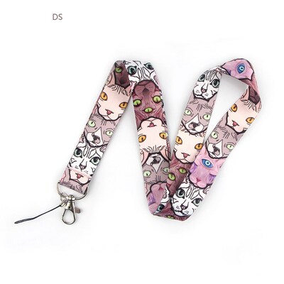 Cute Cartoon  Neck Strap Keychain Lanyard For Keys USB I