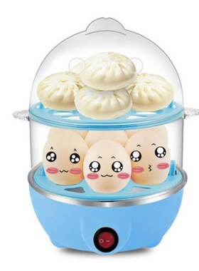 Multifunctional Double Layers Electric Smart Egg Boiler Cook