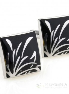 Hot Sale 9 Styles Black Blue Enamel Cufflink Cuff Link 1 Pa