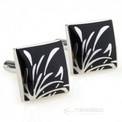 Hot Sale 9 Styles Black Blue Enamel Cufflink Cuff Link 1 Pa