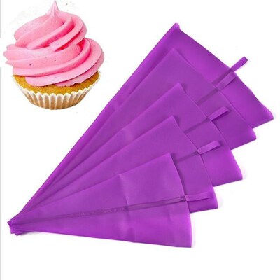 Silicone TPU Piping Bag Purple Reusable Icing Piping Cream P