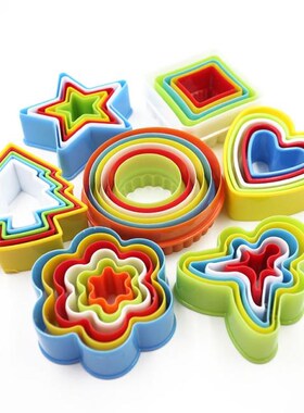 5 or 6 Pcs/set DIY Star Tree Round Heart Flower Cake Moud Lo