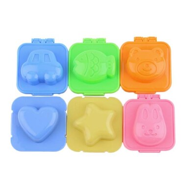 6 Pcs Boiled Egg Sushi Rice Mold Mould Bento Maker Sandwich