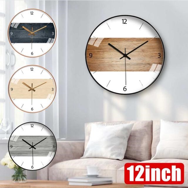 12 Inch Large 3D Silent Vintage Wall Clock Simple Modern Des