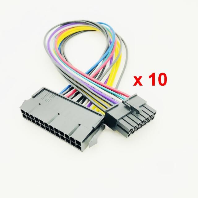 10pcs atx 24pin to 14pin 24p to 14p power cable convert cord