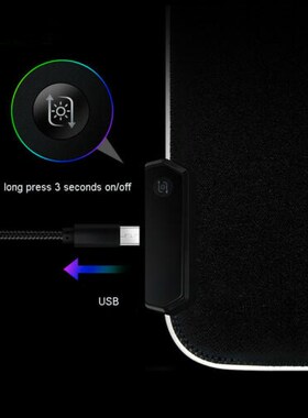 RGB Gaming Mouse Pad Rubber Mat RGB Colorful LED Lighting Ga