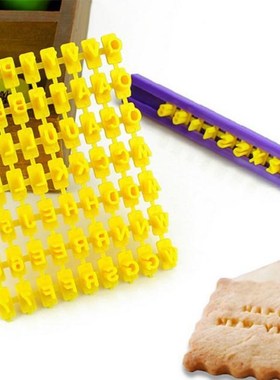 1 set Alphabet Letter Number Cookie Press Stamp Embosser Cut