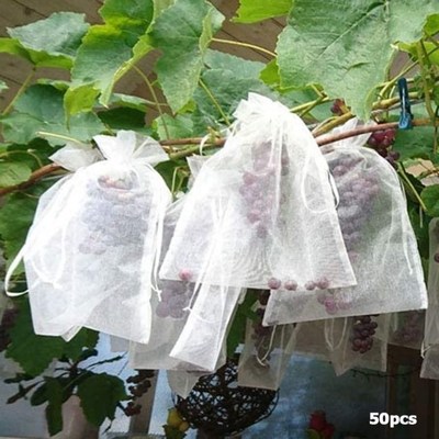 50Pcs Prevent Grapes Fruit Mosquitoes Bag Anti-Bird Drawstri