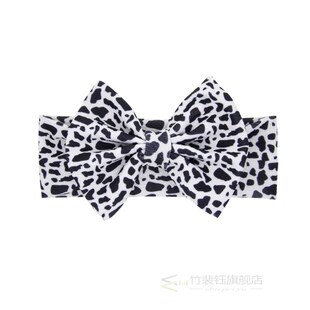 Baby Headband Flower Leopard Bow Knot Baby Printed Hairband