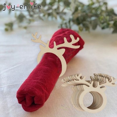 10pcs Christmas Napkin Ring Holders Xmas table Decoration fo