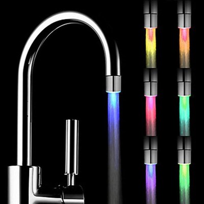 Romantic 7 Color Change LED Faucet Temperature Sensor Light