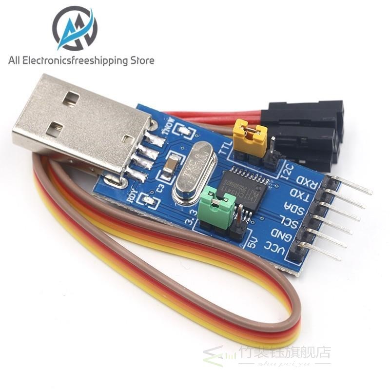 CH341T 2 in 1 module 3.3V 5V USB to I2C IIC UART USB to TTL