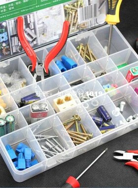 Plastic 15/24/36 Slots Compartment Jewelry Necklace Clear St