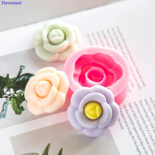 New Single Hole Camellia Mold Manual DIY Soap Silicone Mold