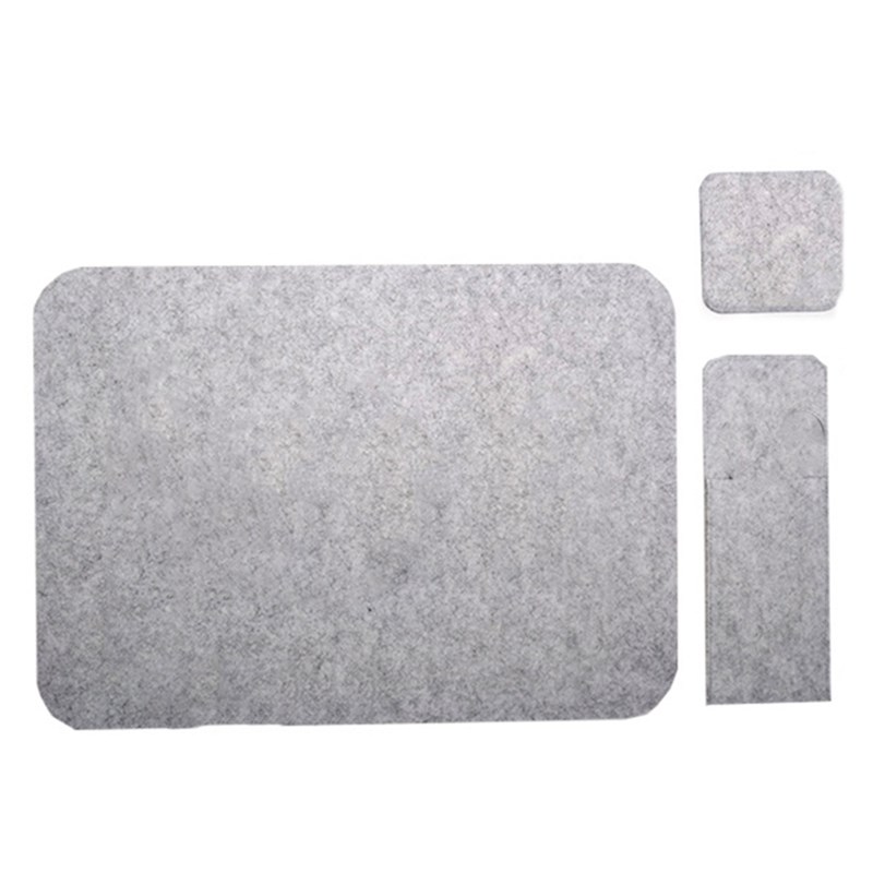 12Pcs Felt Placemat Set Gray-Table Mat Can Be Wiped 45X30 cm 包装 内托 原图主图