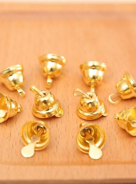 20Pcs Gold Christmas Bells DIY Handmade Accessories Home Par