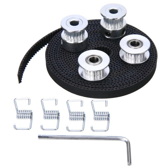 2pcs 20T GT2 Pulley + 2.5m Timing Belt + 2pcs Idler + 4pcs T