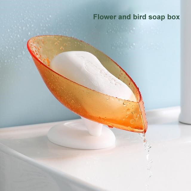 Flower And Bird Soap Box Drain Soap Holder Box Bathroom Spon